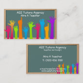 visitekaartje voor docenten of docenten (Voorkant / Achterkant)