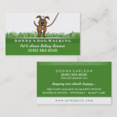 Visitekaartje voor dog-lopen- en poetsediensten (Voorkant / Achterkant)