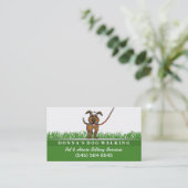 Visitekaartje voor dog-lopen- en poetsediensten (Staand voorkant)