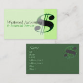 Visitekaartje voor dollaire signalisatie (Voorkant / Achterkant)