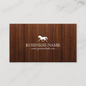 Visitekaartje voor donkere houten textiel van Clas (Voorkant)