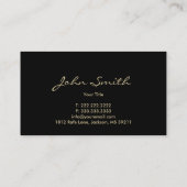 Visitekaartje voor donkerhout en glasstructuur, va (Achterkant)