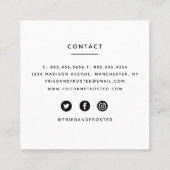 Visitekaartje voor donutwinkelen, gevroren (Achterkant)