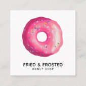 Visitekaartje voor donutwinkelen, gevroren (Voorkant)