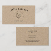visitekaartje voor doodle kraft - peuterige kip (Voorkant / Achterkant)