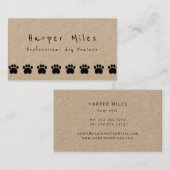 Visitekaartje voor driftig kraftpapier voor honden (Voorkant / Achterkant)