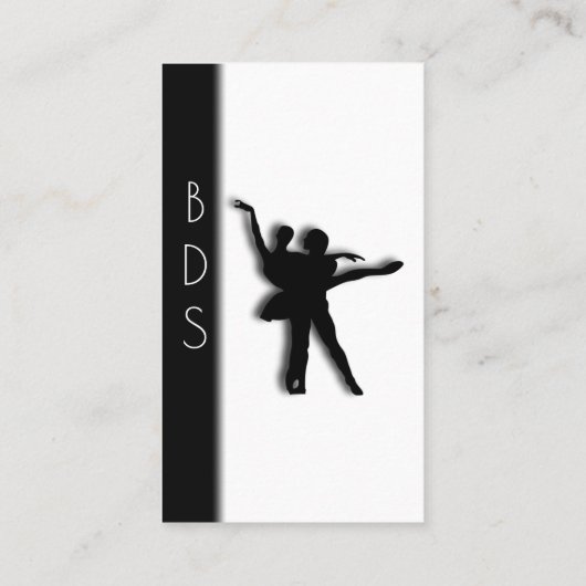 Visitekaartje voor dubbelzijdige balletdansing (Achterkant)
