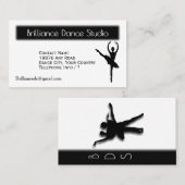 Visitekaartje voor dubbelzijdige balletdansing (Voorkant / Achterkant)
