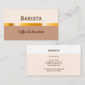 Visitekaartje voor een café of koffiewinkel. (Voorkant / Achterkant)