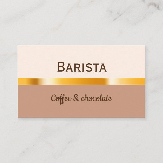 Visitekaartje voor een café of koffiewinkel. (Voorkant)