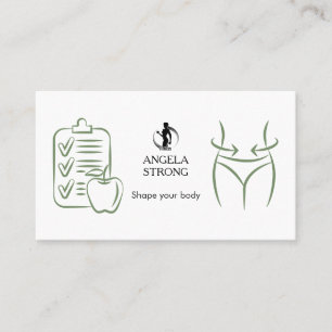 Visitekaartje voor een fitness trainer of voedings