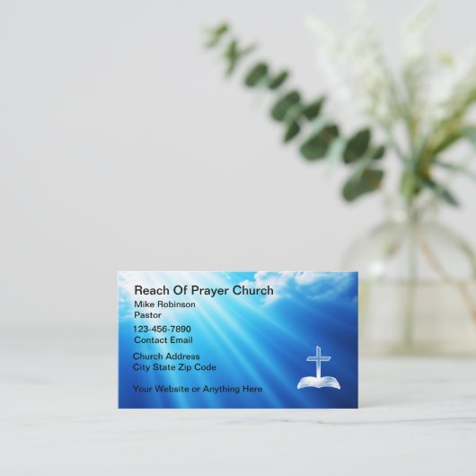 Visitekaartje voor een kerkpastoor (Staand voorkant)