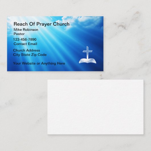 Visitekaartje voor een kerkpastoor (Voorkant / Achterkant)