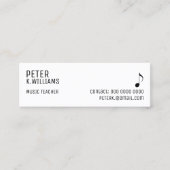 visitekaartje voor een muziekleraar (Voorkant)