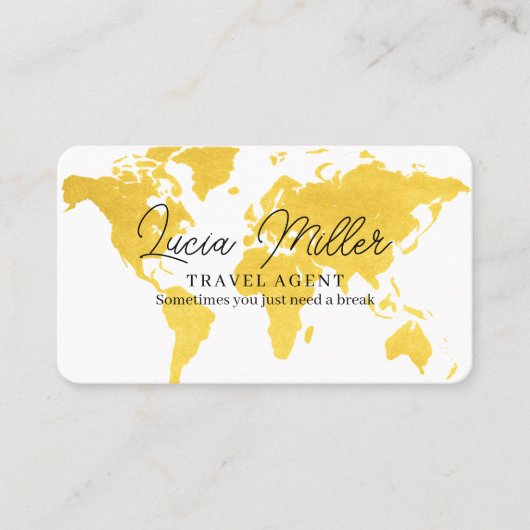 Visitekaartje voor een reisagent (Voorkant)