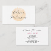 Visitekaartje voor een schoonheidssalon. (Voorkant / Achterkant)