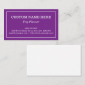 Visitekaartje voor een te laag en minimaal reispla (Voorkant / Achterkant)