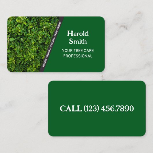 Visitekaartje voor eigen verzorging (Voorkant / Achterkant)