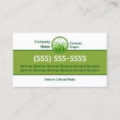 Visitekaartje voor eigen verzorging (Achterkant)