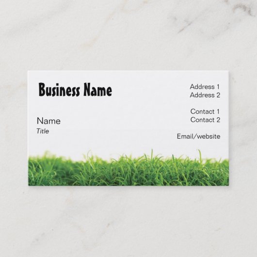 Visitekaartje voor eigen verzorging (Voorkant)