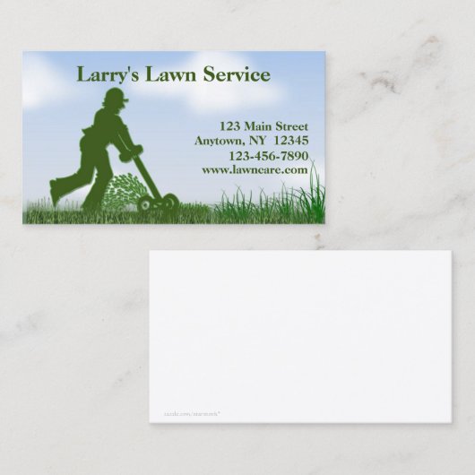 Visitekaartje voor eigen verzorging (Voorkant / Achterkant)