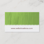 Visitekaartje voor eigen verzorging (Achterkant)