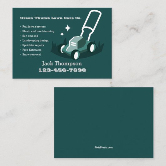 Visitekaartje voor eigen verzorging (Voorkant / Achterkant)