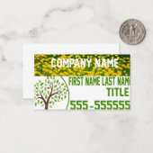 Visitekaartje voor eigen verzorging notitiekaartje (Voorkant / Achterkant in situ)