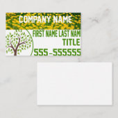 Visitekaartje voor eigen verzorging notitiekaartje (Voorkant / Achterkant)