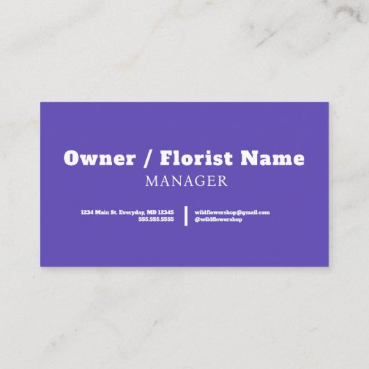 Visitekaartje voor eigenaren van kleine bedrijven (Achterkant)