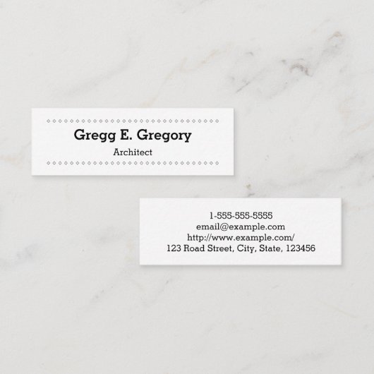 Visitekaartje voor Elegant en Professional Archite (Voorkant / Achterkant)