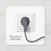visitekaartje voor elektrische stekker en contactd (Voorkant)