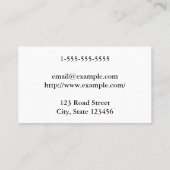 Visitekaartje voor  en elegante architectuur (Achterkant)