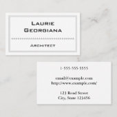 Visitekaartje voor  en elegante architectuur (Voorkant / Achterkant)