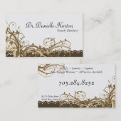 Visitekaartje voor familiedentist - goudlegant (Voorkant / Achterkant)