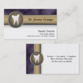 Visitekaartje voor familiedentist - Tooth Gold en  (Voorkant / Achterkant)