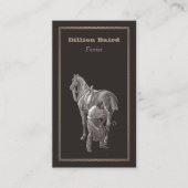 Visitekaartje voor "Farrier Shoeing Horse" (Voorkant)