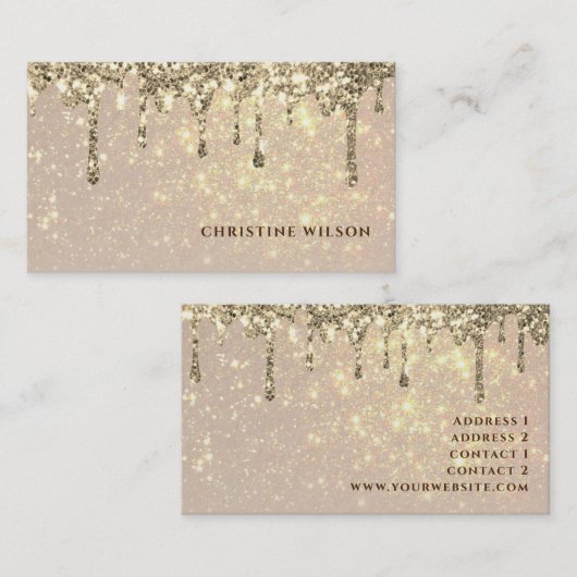 visitekaartje voor faux-druppelaar (Voorkant / Achterkant)