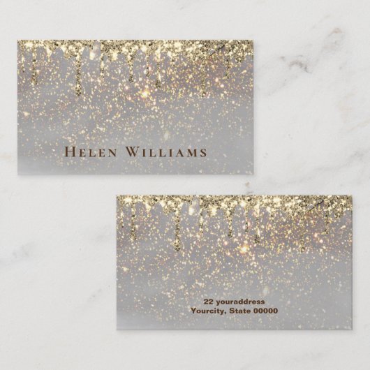 visitekaartje voor faux-vonkontwerp (Voorkant / Achterkant)