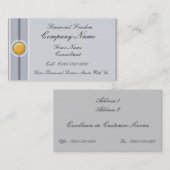 Visitekaartje voor financiële/effectenmakelaar (Voorkant / Achterkant)