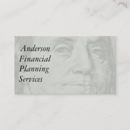 Visitekaartje voor financiën / bankwezen (Voorkant)
