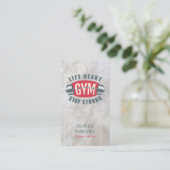 Visitekaartje voor fitness trainer (Staand voorkant)