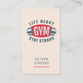 Visitekaartje voor fitness trainer (Voorkant)
