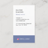 Visitekaartje voor fitness trainer (Achterkant)