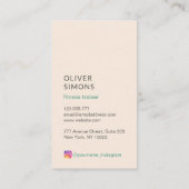 Visitekaartje voor fitness trainer (Achterkant)