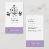 Visitekaartje voor fitnesstrainer (Voorkant / Achterkant)