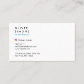 Visitekaartje voor fitnesstrainer (Achterkant)