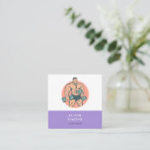 visitekaartje voor fitnesstrainer (Staand voorkant)