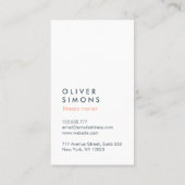 visitekaartje voor fitnesstrainer (Achterkant)