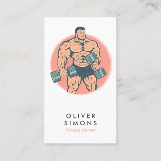 visitekaartje voor fitnesstrainer (Voorkant)